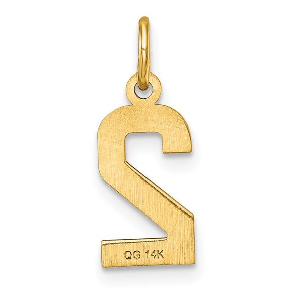14k Yellow Gold, Varsity Collection, Small D/C Pendant Number 2 - Picture 3 of 5